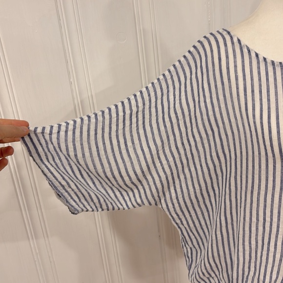 Oversized CHARLIE B blue and white striped shirt - Picture 4 of 8